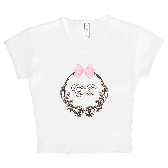 Delta Phi Epsilon Pink Bow Floral PR Shirt 2