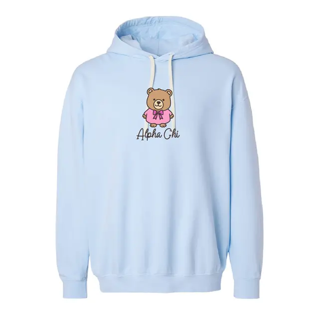 Alpha Chi Omega Cute Bear Illustration PR Hoodie 2