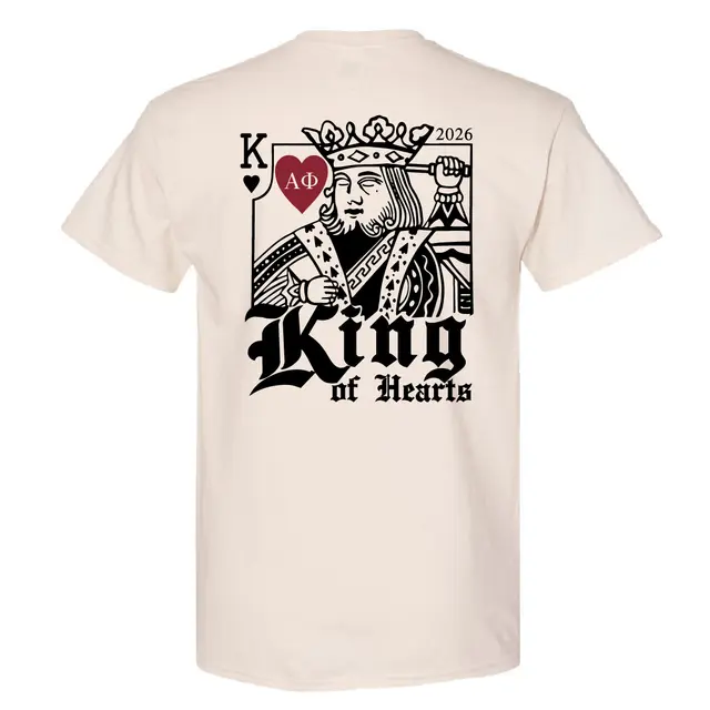 Alpha Phi King of Hearts Graphic PR Shirt 2