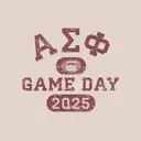 Alpha Sigma Phi Distressed Football Game Day Shirt