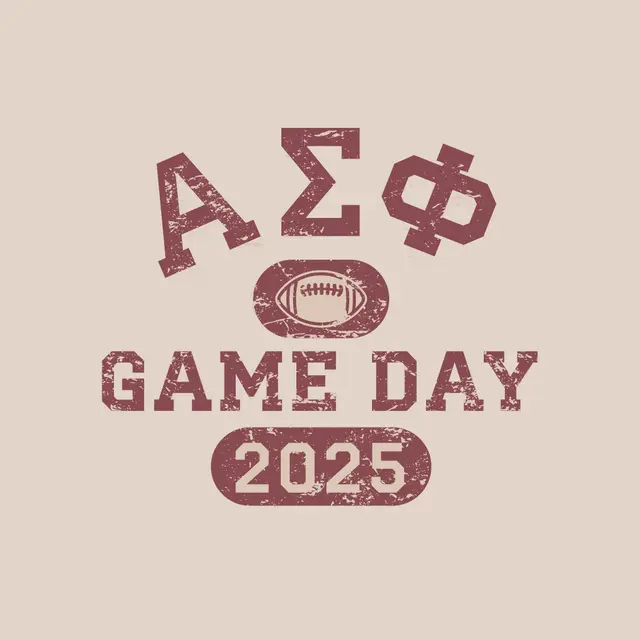 Alpha Sigma Phi Distressed Football Game Day Shirt