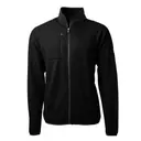 Cutter and Buck Cascade Eco Sherpa Mens Fleece Jacket mco00070 Black Front
