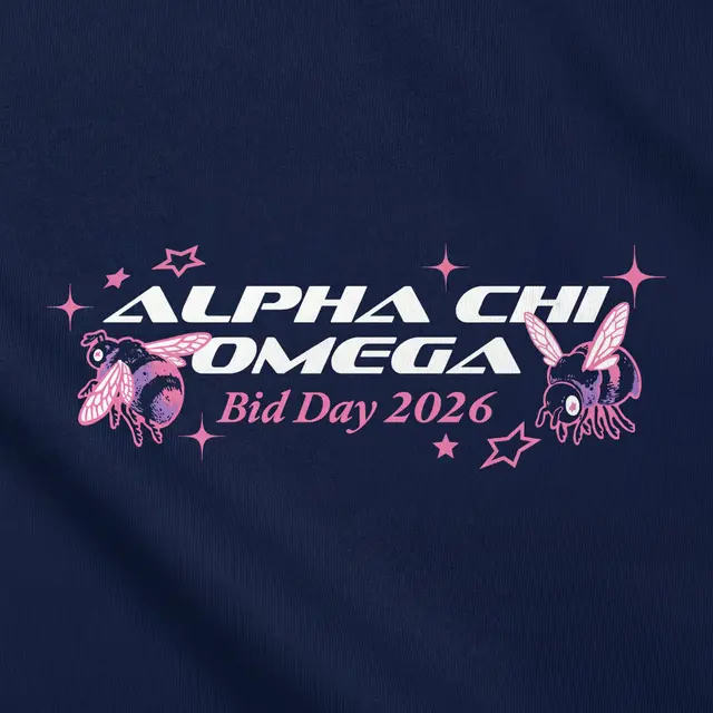 Alpha Chi Omega Floral Bee Illustration Bid Day Tank