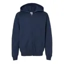 Heavy Blend™ Youth Full-Zip Hooded Sweatshirt Navy Front