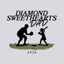 Diamond Sweeethearts Father Daughter Baseball Silhouette Parents Weekend Shirt