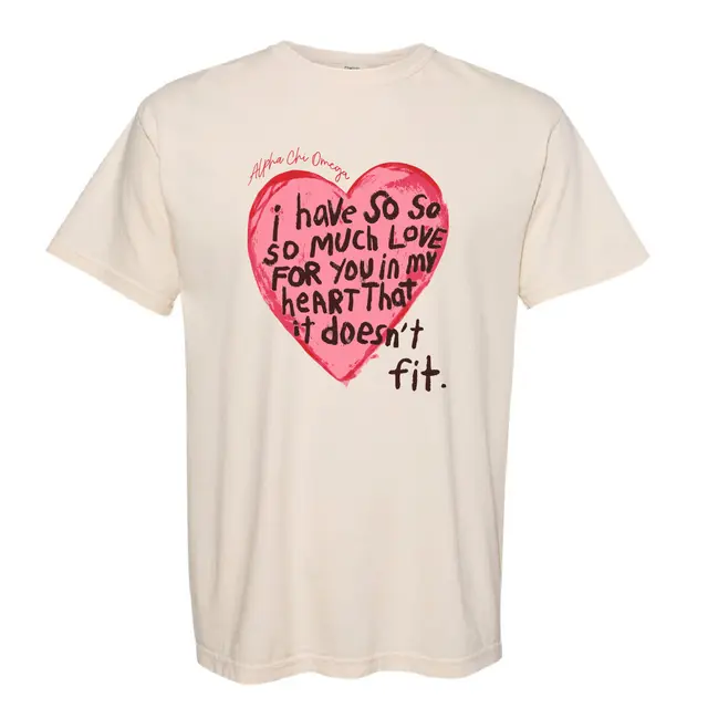 Alpha Chi Omega Heart Graphic PR Shirt 2
