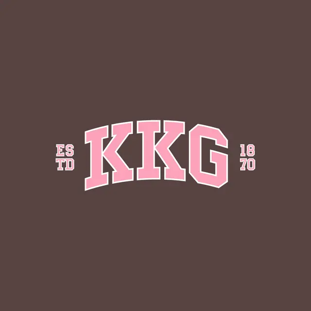 Kappa Kappa Gamma Bold Pink Text PR Hoodie