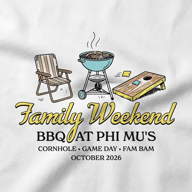 Phi Mu BBQ Illustration Parents Weekend Hoodie