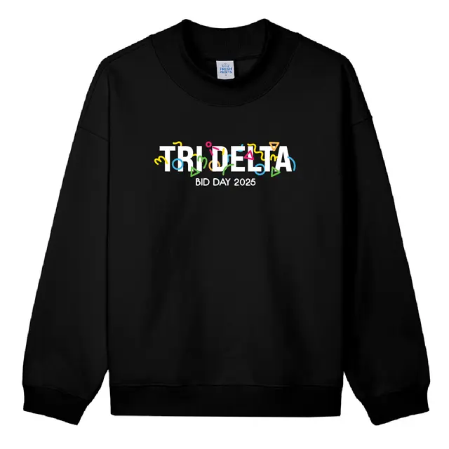 Delta Delta Delta Colorful Geometric Rush Crewneck 2