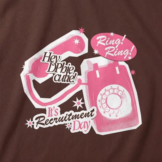 Delta Phi Epsilon Retro Phone Graphic Rush Shirt