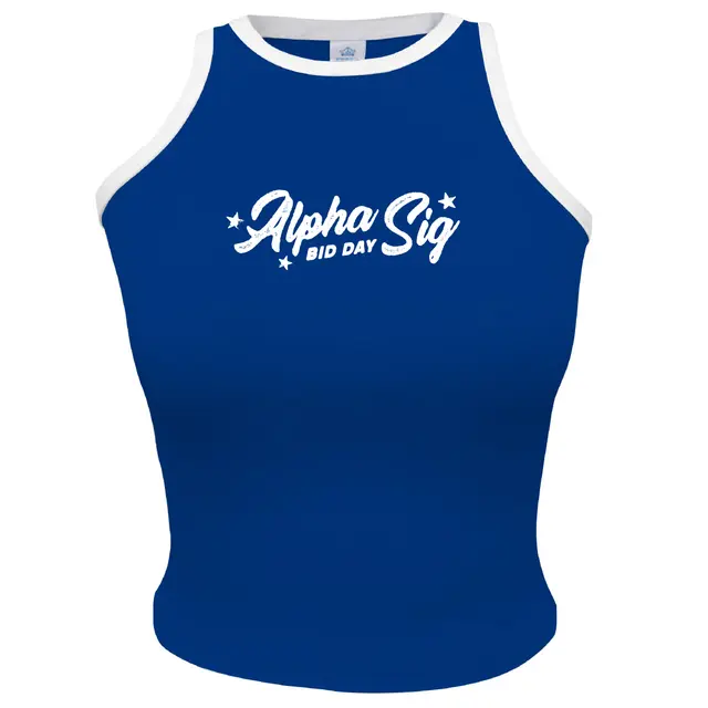 Alpha Sigma Alpha Starry Script Bid Day Tank 2