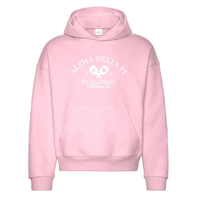 Alpha Delta Pi Pickleball Paddles Text Parent's Weekend Hoodie 2