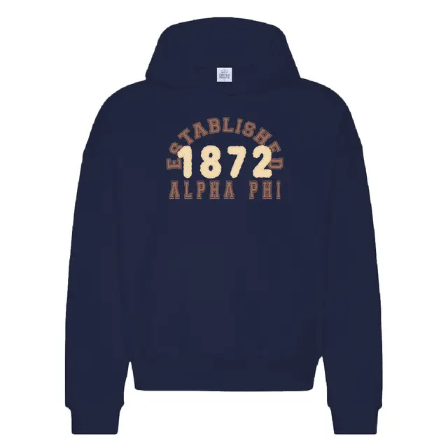 Alpha Phi Bold Arch Text PR Hoodie 2