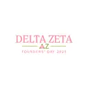 Delta Zeta Pink Rose Text Founder's Day Shirt