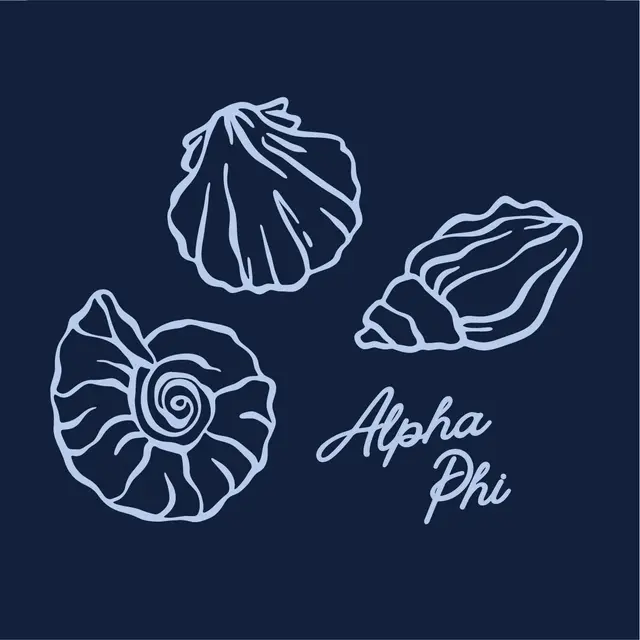 Alpha Phi Nautical Shell Illustrations PR Tank