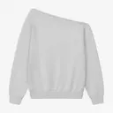 Fresh Prints Frankie Off-Shoulder Heavyweight Sweatshirt Ash Grey mto Front