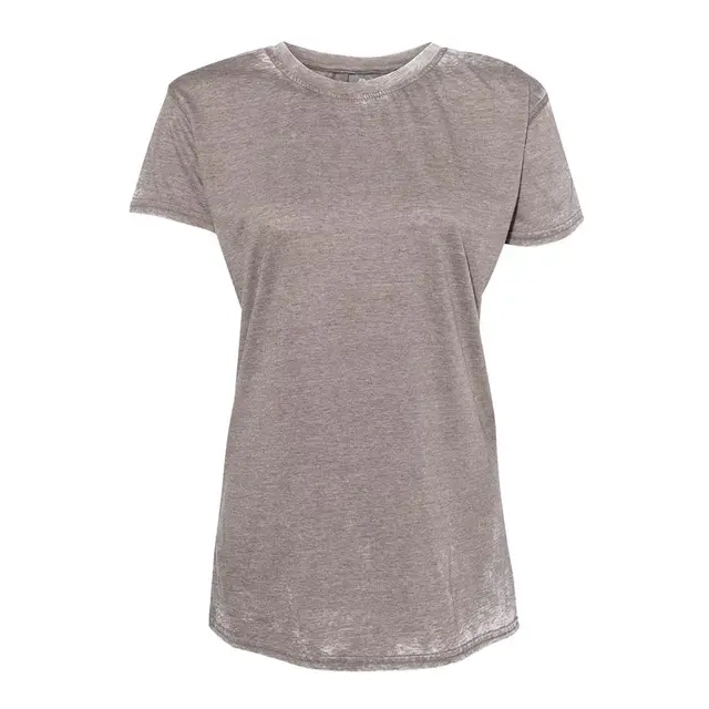 Customizable J America Women’s Zen Jersey Short Sleeve T-Shirt 8116 Cement Front