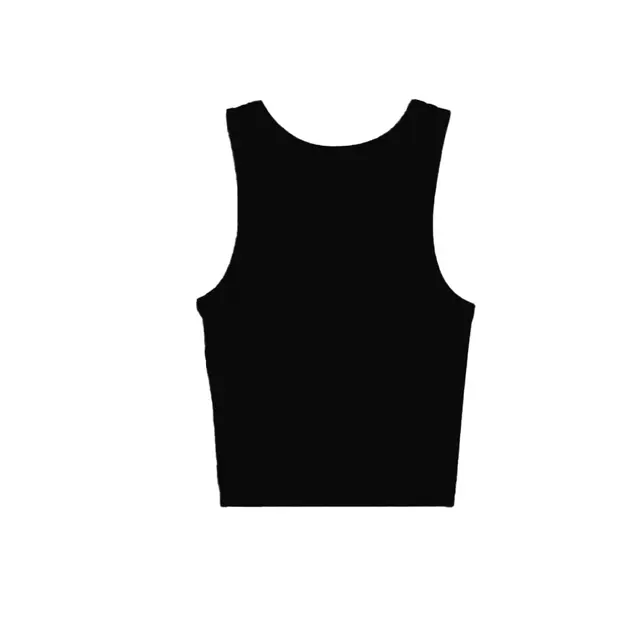 3380GD-Cotton-Spandex-2x1-Rib-Crop-Tank-Black-Back