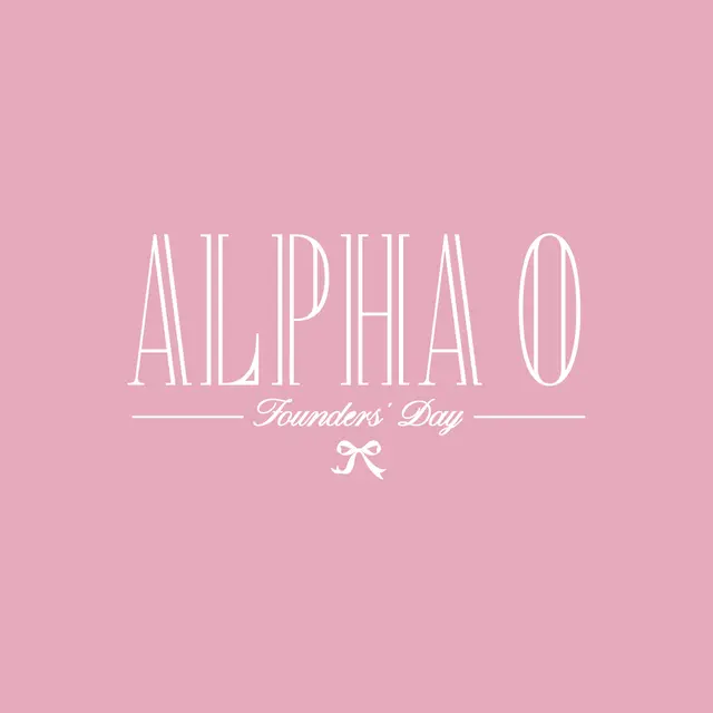 Alpha Omicron Pi Outline Text Script Founder's Day Tank