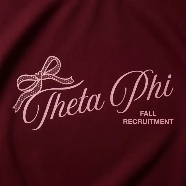 Theta Phi Hand Drawn Bow Fall Recruitment Tank