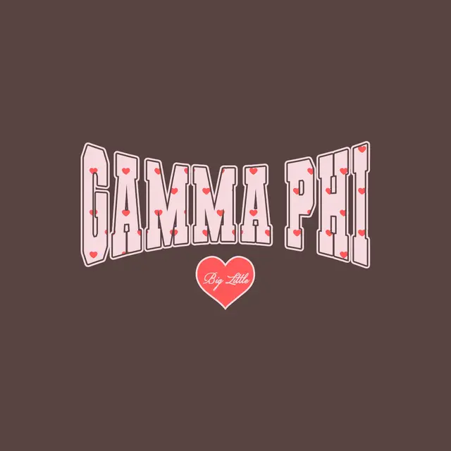 Gamma Phi Hand Drawn Lettering Big Little Reveal Hoodie
