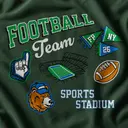 Football Team Illustrated Stadium Graphics PR Shirt