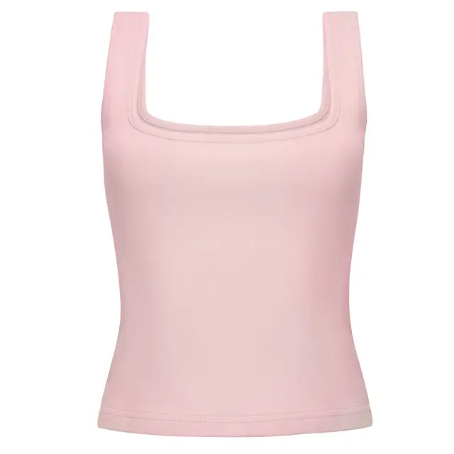 Customizable Fresh Prints Sydney Square Neck Tank Top fp82 Baby Pink mto Front
