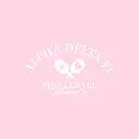 Alpha Delta Pi Pickleball Paddles Text Parent's Weekend Hoodie