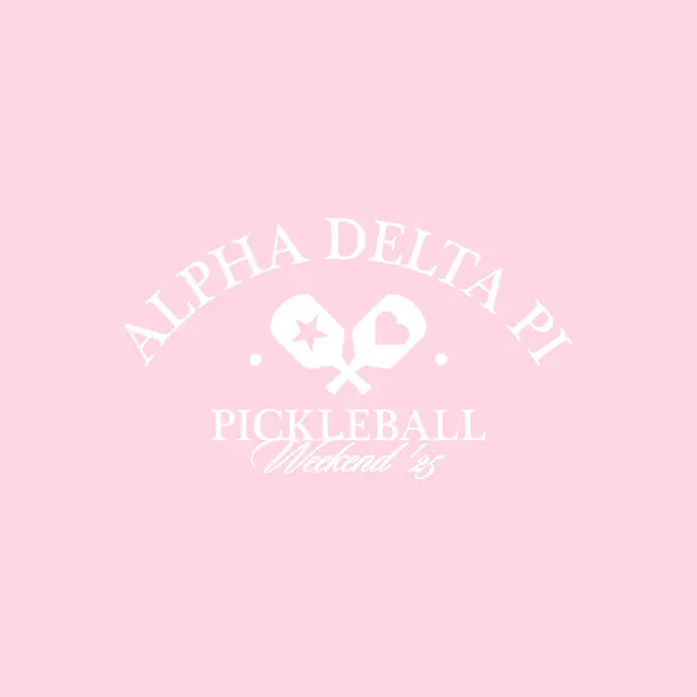 Alpha Delta Pi Pickleball Paddles Text Parent's Weekend Hoodie