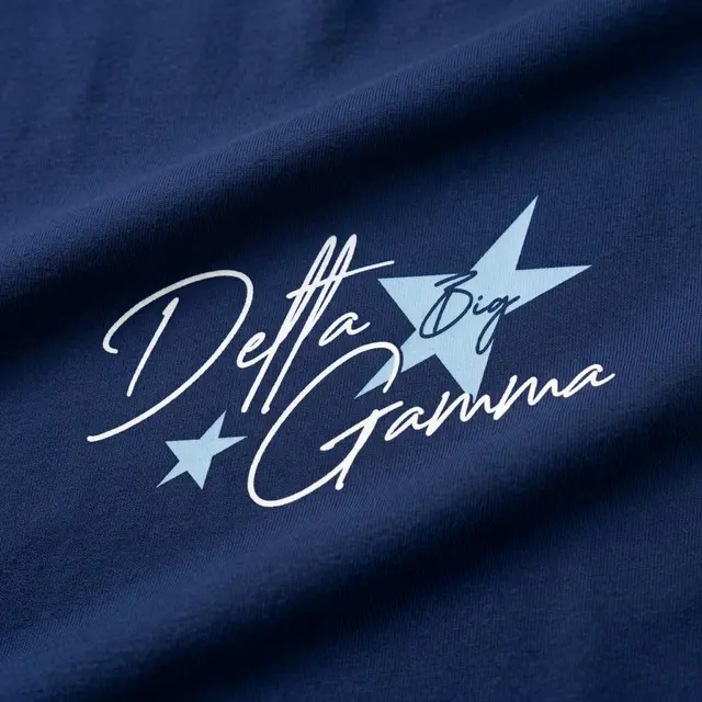 Delta Gamma Starry Script Big Little Reveal Shirt