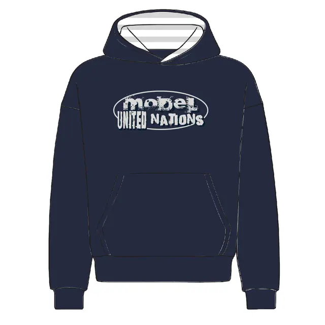 Model United Nations Distressed Text PR Hoodie 2