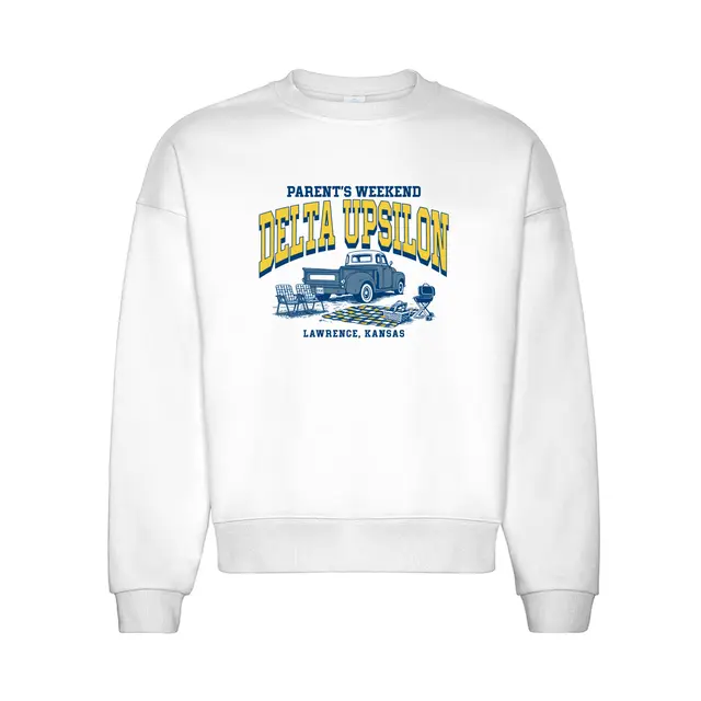 Delta Upsilon Vintage Truck Picnic Parents Weekend Sweater 2