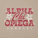 Alpha Chi Omega Star Graphic Game Day Hoodie