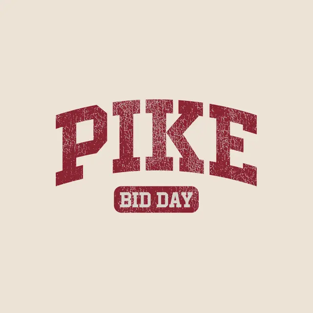 Pi Kappa Alpha Distressed Text Rush & Bid Crewneck
