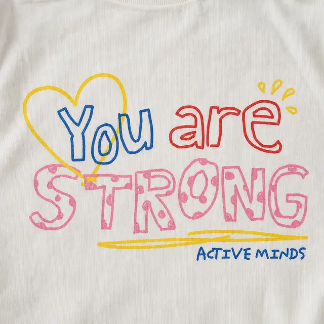Active Minds Heart Outline Colorful Typography PR Shirt