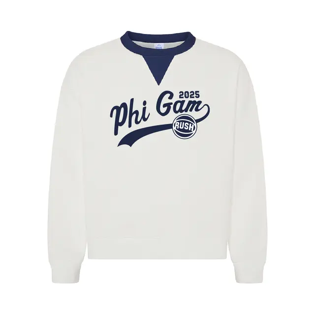 Phi Gamma Delta Bold Script and Circle Logo Rush Crewneck 2