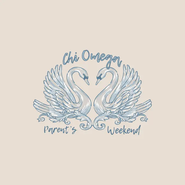 Chi Omega Graceful Swan Parent's Weekend Shirt