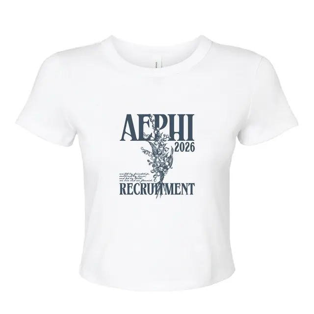 Alpha Epsilon Phi Floral Illustration Recruitment Shirt 2