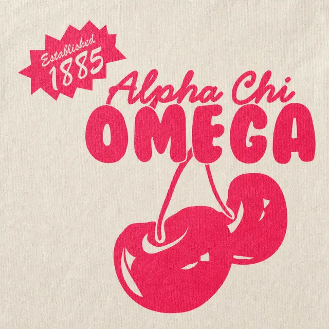 Alpha Chi Omega Retro Neon Pink Cherries Design for Tank for Sorority PR