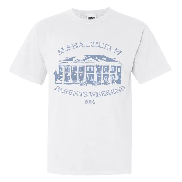 Alpha Delta Pi Elegant House Sketch Parents Weekend Shirt 2