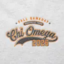 Chi Omega Retro Lettering Game Day Tank