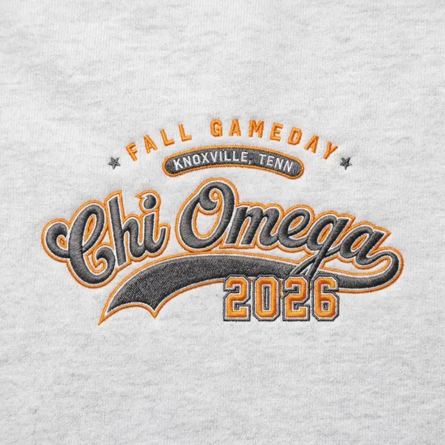Chi Omega Retro Lettering Game Day Tank