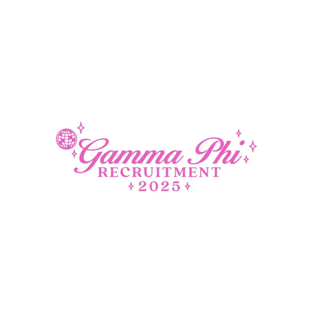 Gamma Phi Beta Pink Script Recruitment Shirt