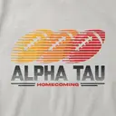Alpha Sigma Tau Striped Football Graphic Homecoming Crewneck