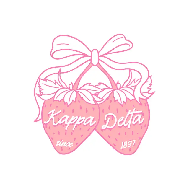 Kappa Delta Pink Strawberry Bow PR Hoodie
