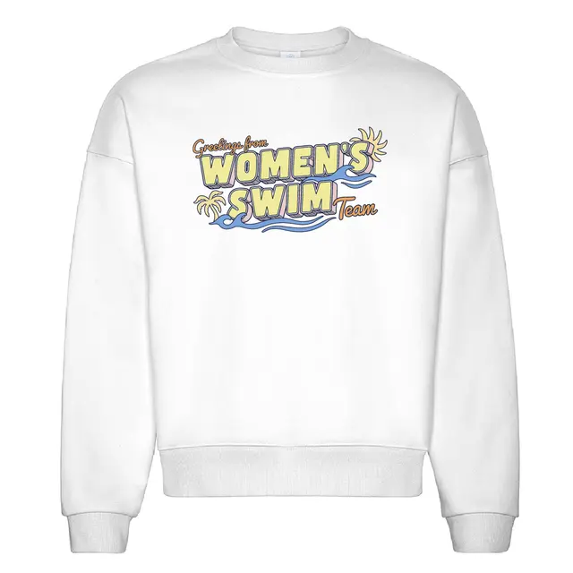Women's Swim Team Retro Beach Vibes PR Sweater 2
