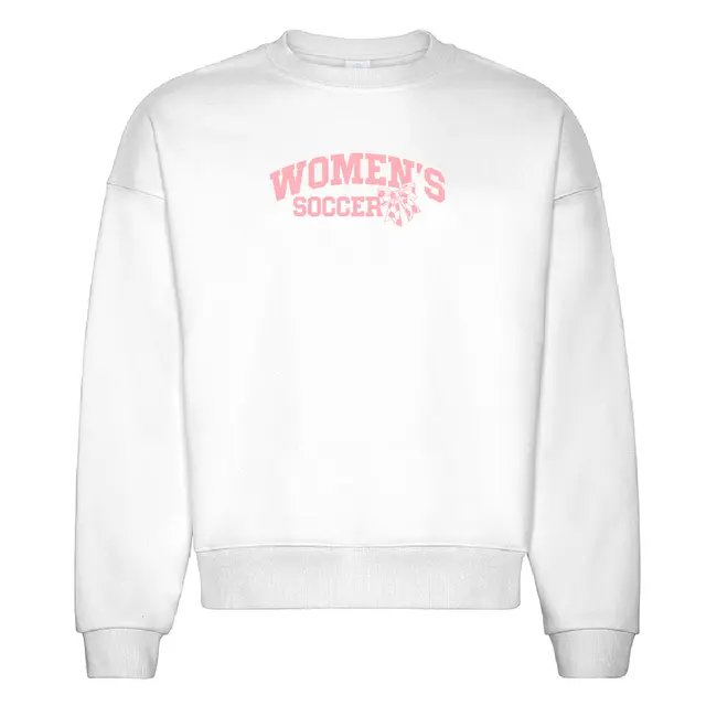 Women's Soccer Team Checkered Bow PR Crewneck 2
