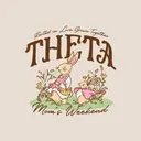 Kappa Alpha Theta Bunny Illustration Parent's Weekend Shirt