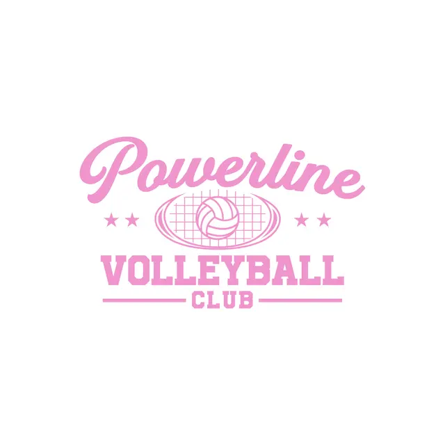 Volleyball Club Powerline Pink Text PR Shirt