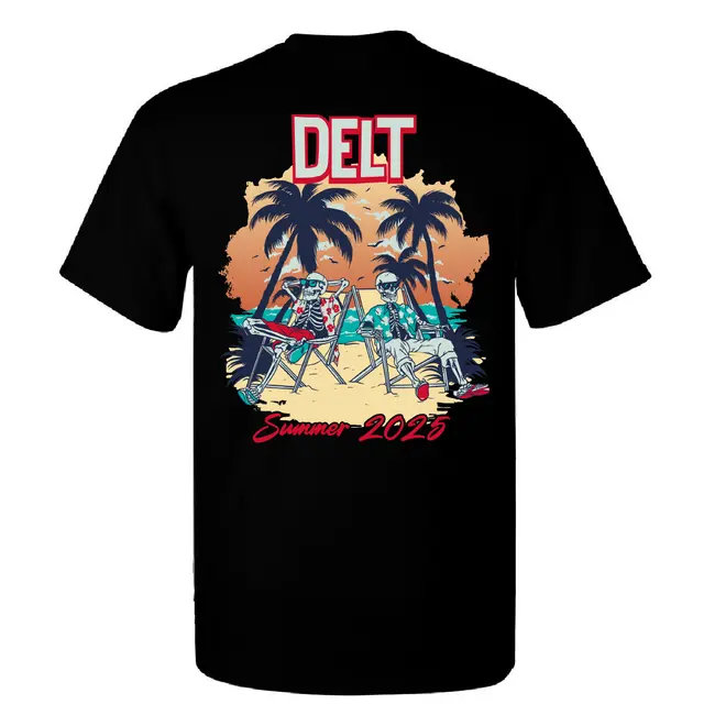 Delta Tau Delta Skeleton Beach Scene PR Shirt 2